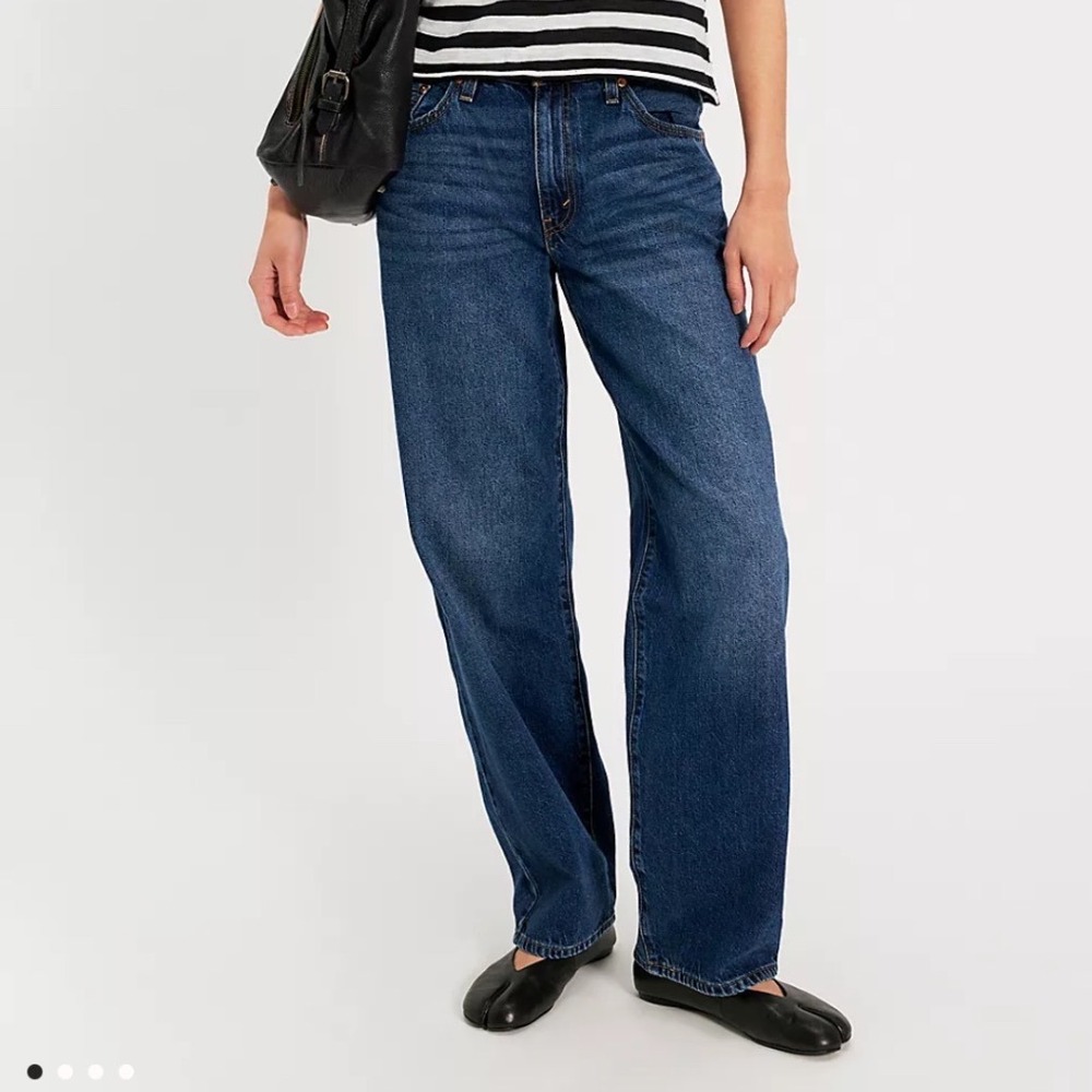 Levis Baggy Dad Jeans Womens 29 Blue 90s Relaxed Denim Loose Straight Leg A3494